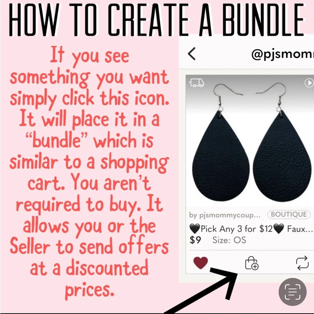 🖤Pick Any 3 for $12🖤 Glass Small Mushroom Beaded Dangle Earrings - Picture 5 of 5